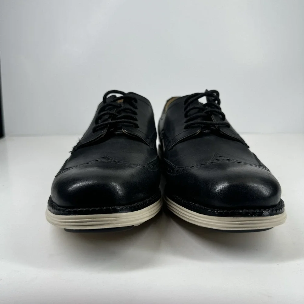 Cole Haan OriginalGrand Men's 8M Black Leather Wingtip Oxford Dress Shoes C24089